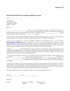 Sole Proprietorship Letter For Bank Complete With Ease Airslate Signnow