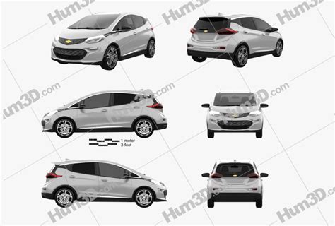 Chevrolet Bolt EV 2020 Blueprint Template - 3DModels.org