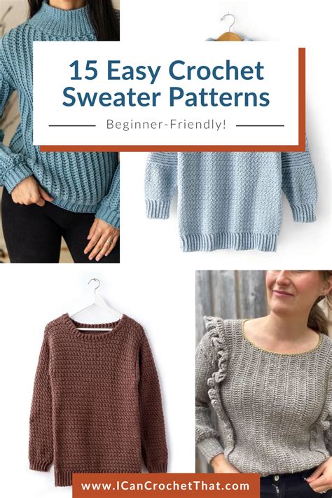 Easy Crochet Sweater Patterns Perfect For Beginners Artofit