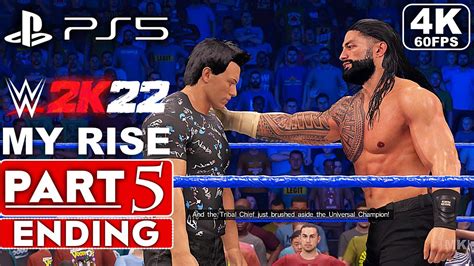 WWE 2K22 MyRise ENDING Gameplay Walkthrough Part 5 FULL GAME 4K 60FPS