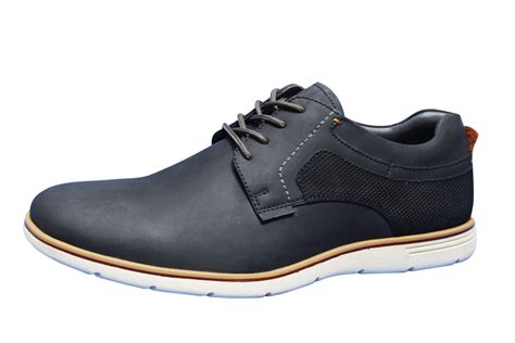 Calzado Casual Cuero Azul Oscuro Loboblack