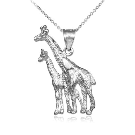 925 Sterling Silver Giraffe Pendant