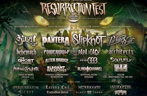 El Cartel Del Resurrection Fest Crece Con Parkway Drive