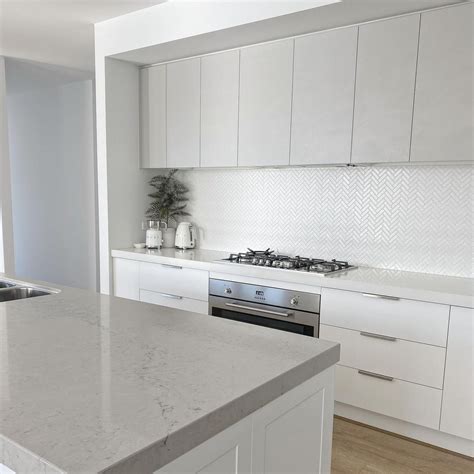 Kitchen Upper Cabinetry Polytec Oyster Grey Island Stone