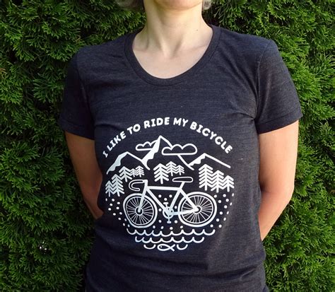 Womans Bicycle Tshirt Bike Tshirt Cycling T Cycling Etsy