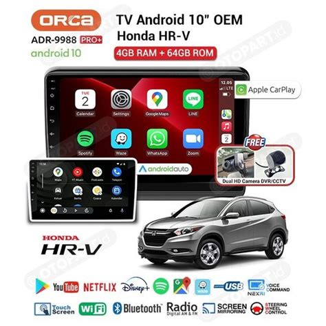 Jual Head Unit Android Auto Orca PRO DVR 10inch OEM Honda HRV Di Lapak