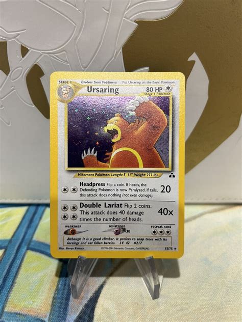 Pok Mon Tcg Ursaring Neo Discovery Holo Unlimited Holo Rare For