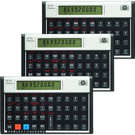 3x Hp 12c Platinum Financial Calculator Algebraic Or Rpn