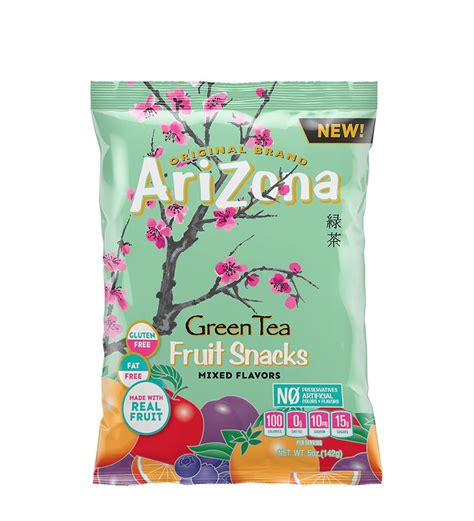 Arizona Iced Tea Green Tea Gummy Fruit Snacks Candy - Blooms Candy ...