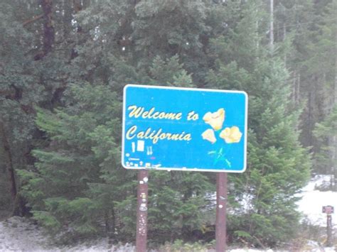 At the Oregon-California border. | Highway signs, California, Border