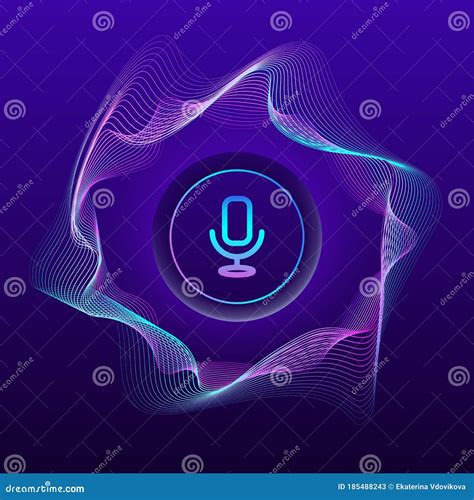 Voice Assistant Concept Artificial Intelligence Wave Microphone