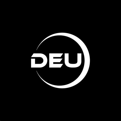 DEU letter logo design in illustration. Vector logo, calligraphy ...