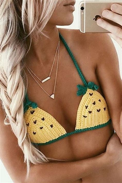 Crochet Bikini Tops Watermelon Or Pineapple Or Choose Pineapple Piece Bikini Set Hand