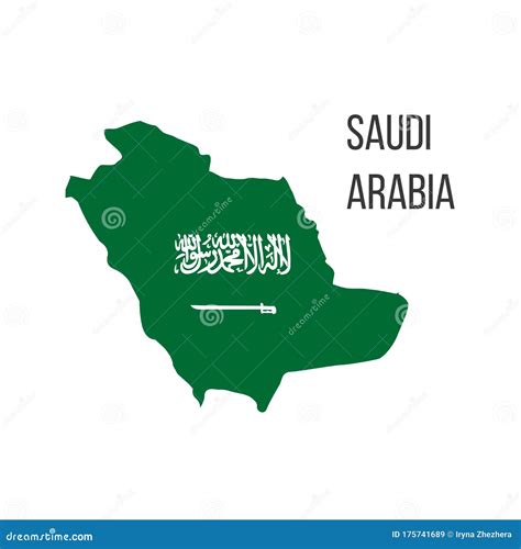 Saudi Arabia Flag Map The Flag Of The Country In The Form Of Borders