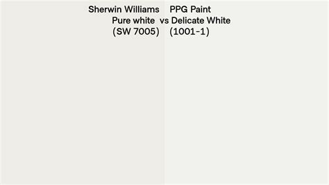 Sherwin Williams Pure White SW 7005 Vs PPG Paint Delicate White 1001