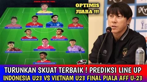 Turunkan Skuat Terbaik Prediksi Line Up Indonesia U23 Vs Vietnam U23