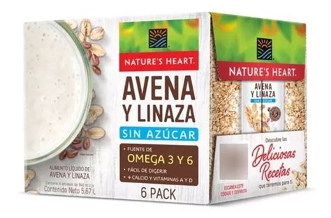 Bebida De Avena Y Linaza Natures Heart Caja Con 6pz De 946ml Mercadolibre