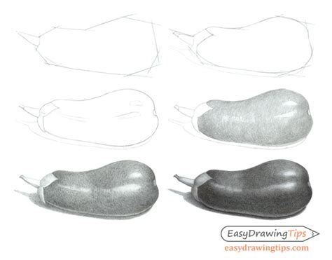 How To Draw An Eggplant Step By Step Easydrawingtips