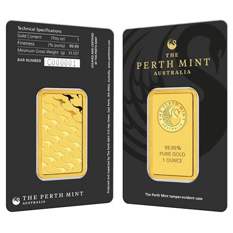 1 Oz Perth Mint Cast Gold Bar For Sale New Reputable Bullion