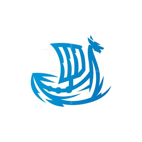 Blue Viking Ship Logo Scalebranding