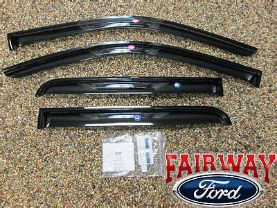 Thru F Crew Cab Oem Genuine Ford Smoke Side Window Deflector