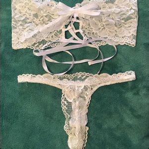 Urban Outfitters Intimates Sleepwear New Sexy White Lace Corset 2 Piece Lingerie Set