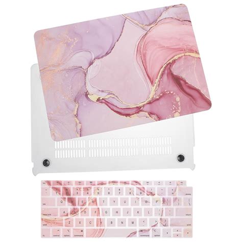 2Pcs Marbling Pattern Laptop Case Keyboard Cover Kit Plastic Laptop ...