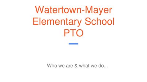 Watertown Mayer Elementary School Pto Ppt Download