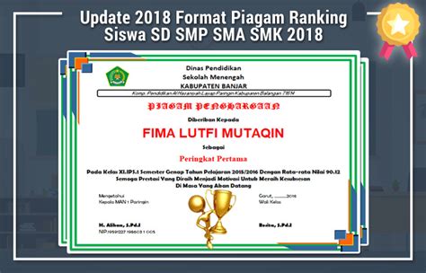 Halaman Unduh Untuk File Contoh Piagam Penghargaan Juara Kelas Keren Format Word Yang Ke 21