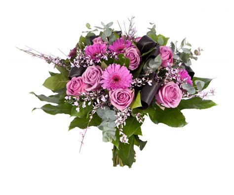 Bouquet De Fleurs Rond Du Fleuriste Dominante De Couleur Rose