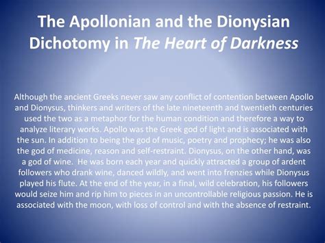 apollonian   dionysian dichotomy   heart