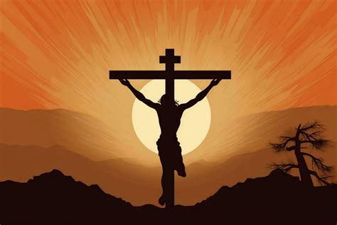 Good Friday Background With Jesus Christ And Cross 30639362 Stock Photo