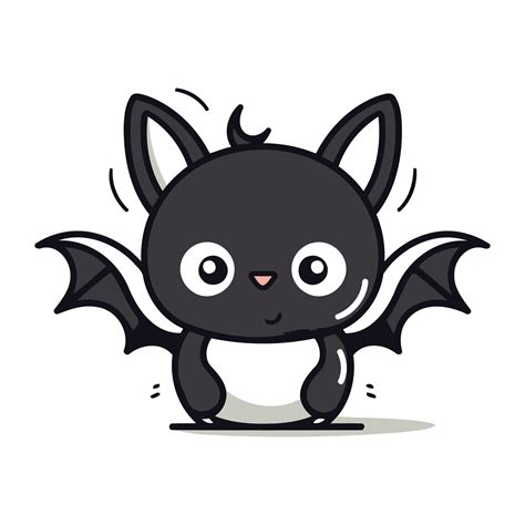 Cute Bat Cartoon Mascot Character. Vector Illustration. 33321778 Vector ...