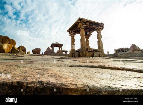 Beautiful View Of The Amazing Hampis Ruins Hampi Also Referred To As