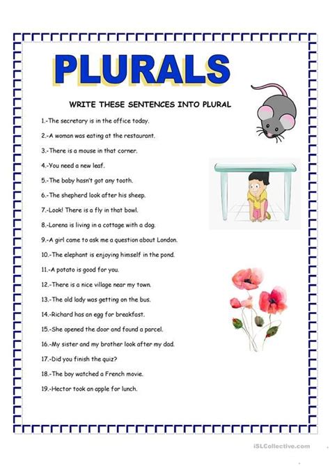 Plural Nouns English Esl Worksheets For Distance Learning And