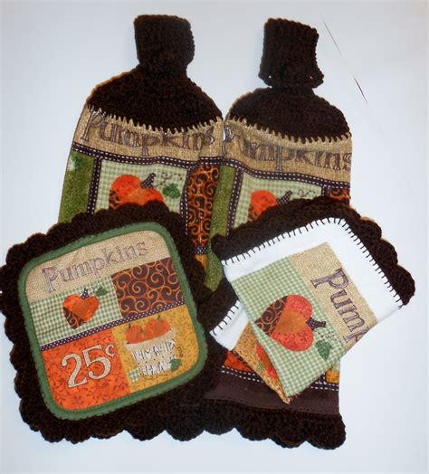 Kitchen Set Kitchen Towels Pot Holder Dish Cloth Crochet