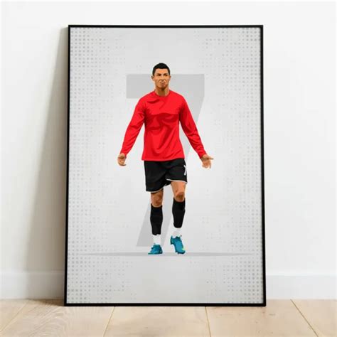 Cristiano Ronaldo Print Manchester United Man Utd Poster Framed