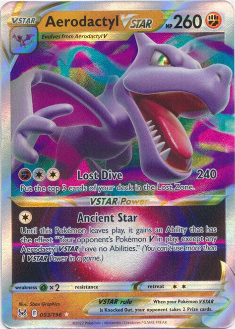 Aerodactyl Vstar Ultra Rare Lost Origin Nm Pokemon Tcg Ebay