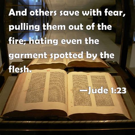 Jude 1:23 And others save with fear, pulling them out of the fire ...