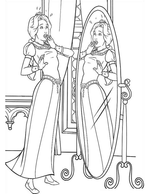 Shrek And Fiona Coloring Pages