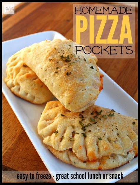 Homemade Pizza Pockets Freezer Meal Recipe Homemade Snacks Frozen