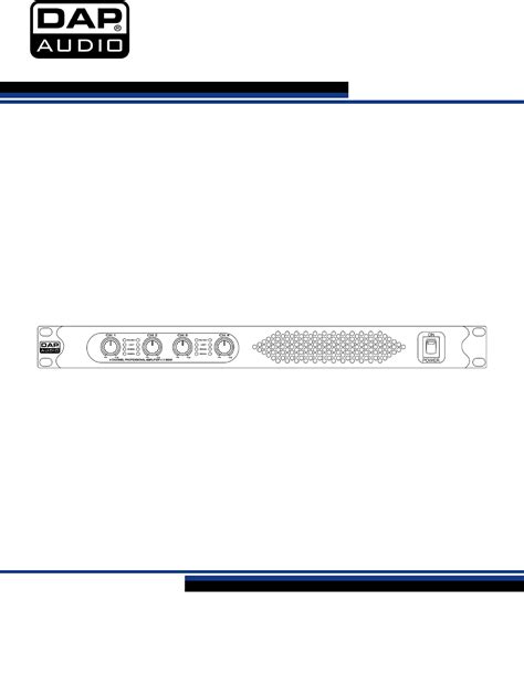 User Manual Dap Audio Qi 4400 English 16 Pages