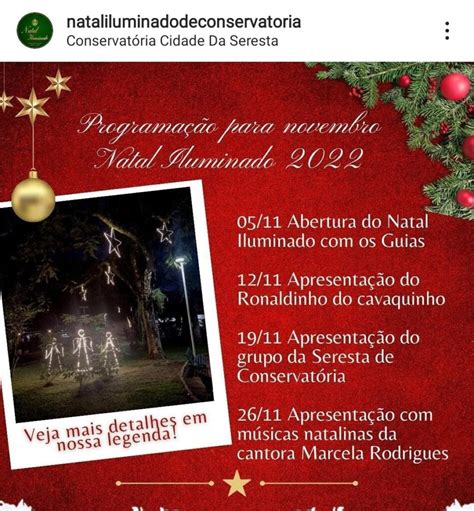 Abertura do Natal Iluminado em Conservatória Prefeitura Municipal de