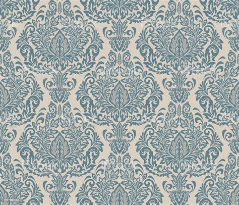 Damask Seamless Emboss Pattern Background Vector Classical Luxury Old