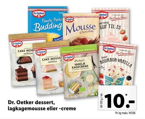 Dr Oetker Dessert Lagkagemousse Eller Creme Tilbud Hos Lidl