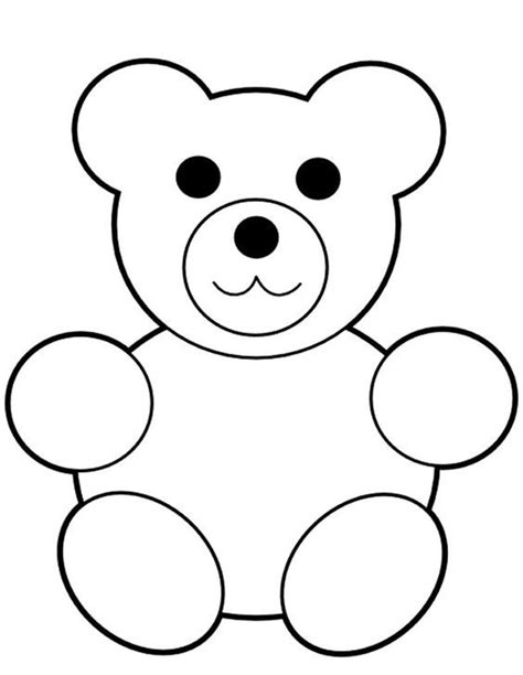 Coloriage Ourson Coloriage Teddy Bear Template Bear Coloring Pages