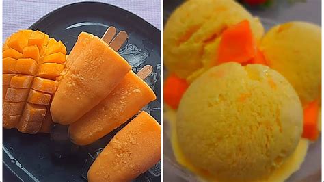 আমের তৈরি ২ টি মজাদার আইসক্রিম রেসিপি Mango Ice Cream Recipe পাকা