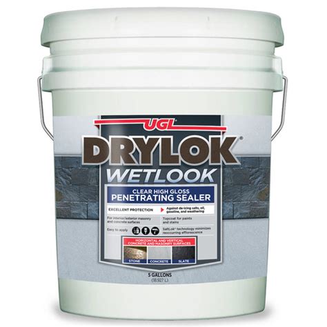 Drylok 28915 Concrete And Masonry Sealer Clear Latex 5 Gal Clear