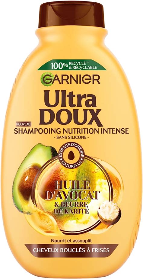 Garnier Ultra Doux Shampooing Nourrissant avocat karité 300 ml Amazon