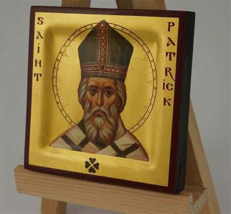 Saint Patrick Of Ireland Icon Miniature Orthodox Icons Blessedmart